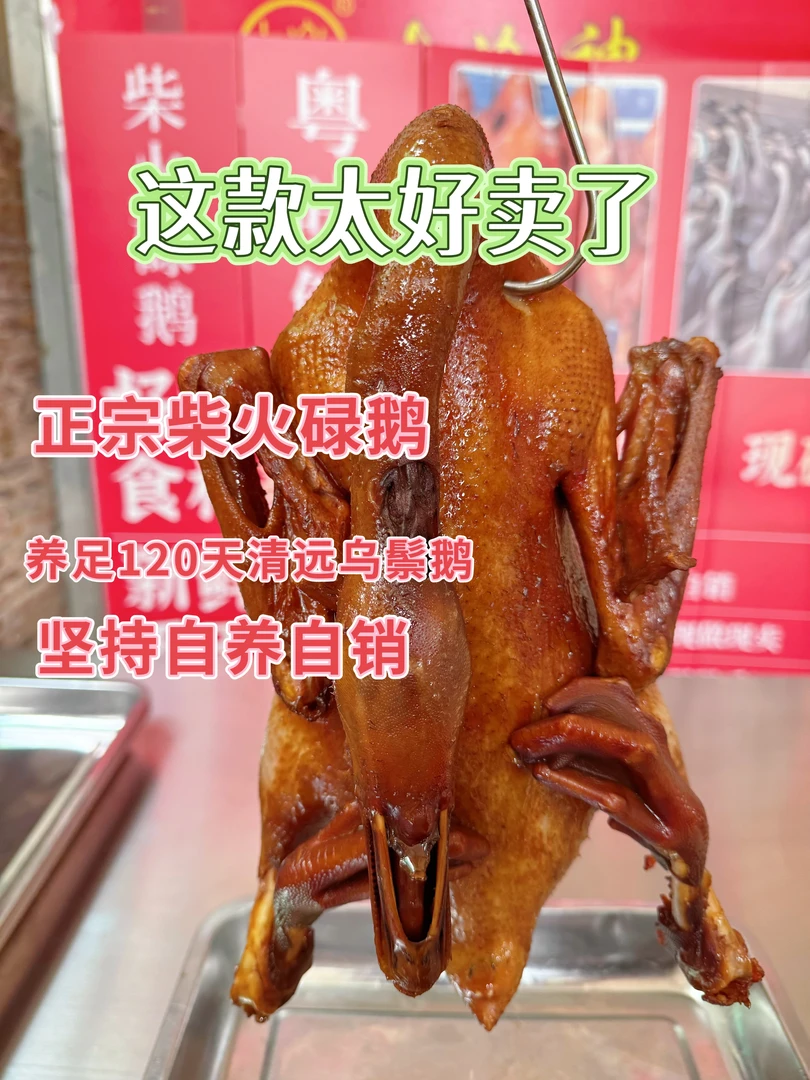 大福利清远特色传统柴火碌鹅  净重全鹅4.5斤左右带内脏