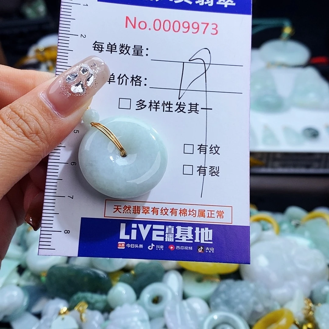 翡翠未镶嵌毛衣链9973