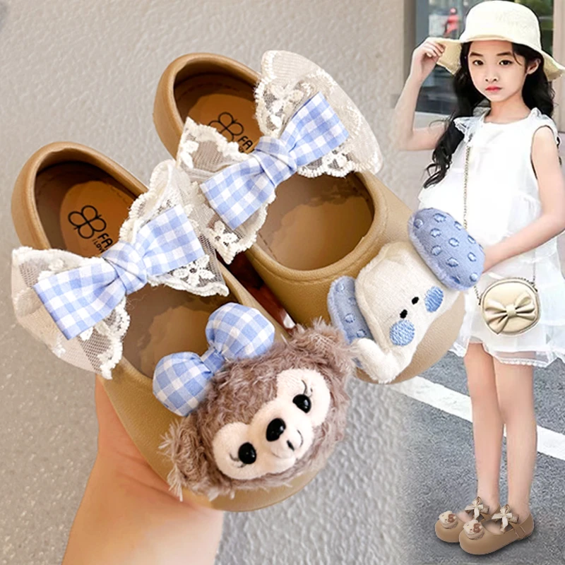 ABC 女童可爱卡通小清新软底小皮鞋2025春秋新款时尚百搭洋气单鞋