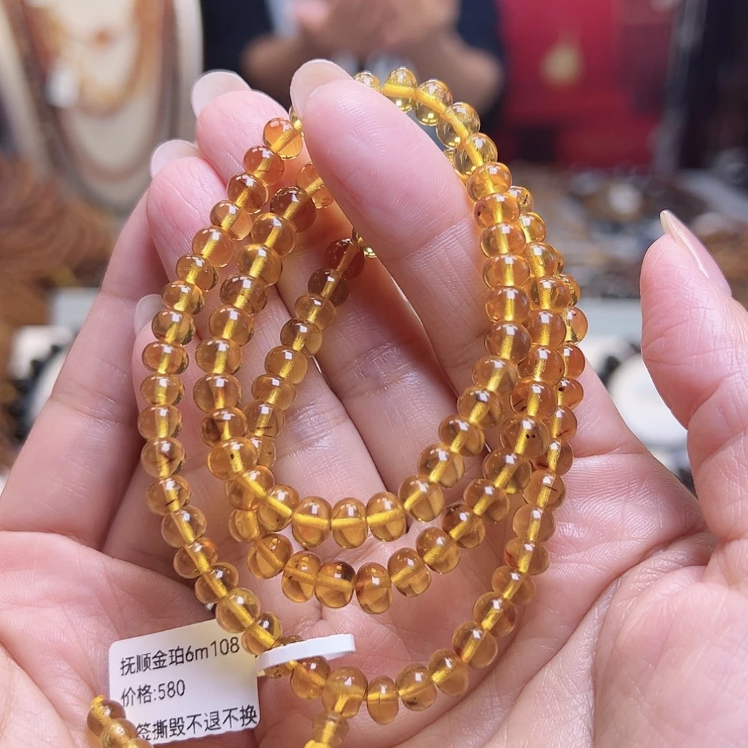 琥珀裸石未镶嵌抚顺琥珀金珀6m108