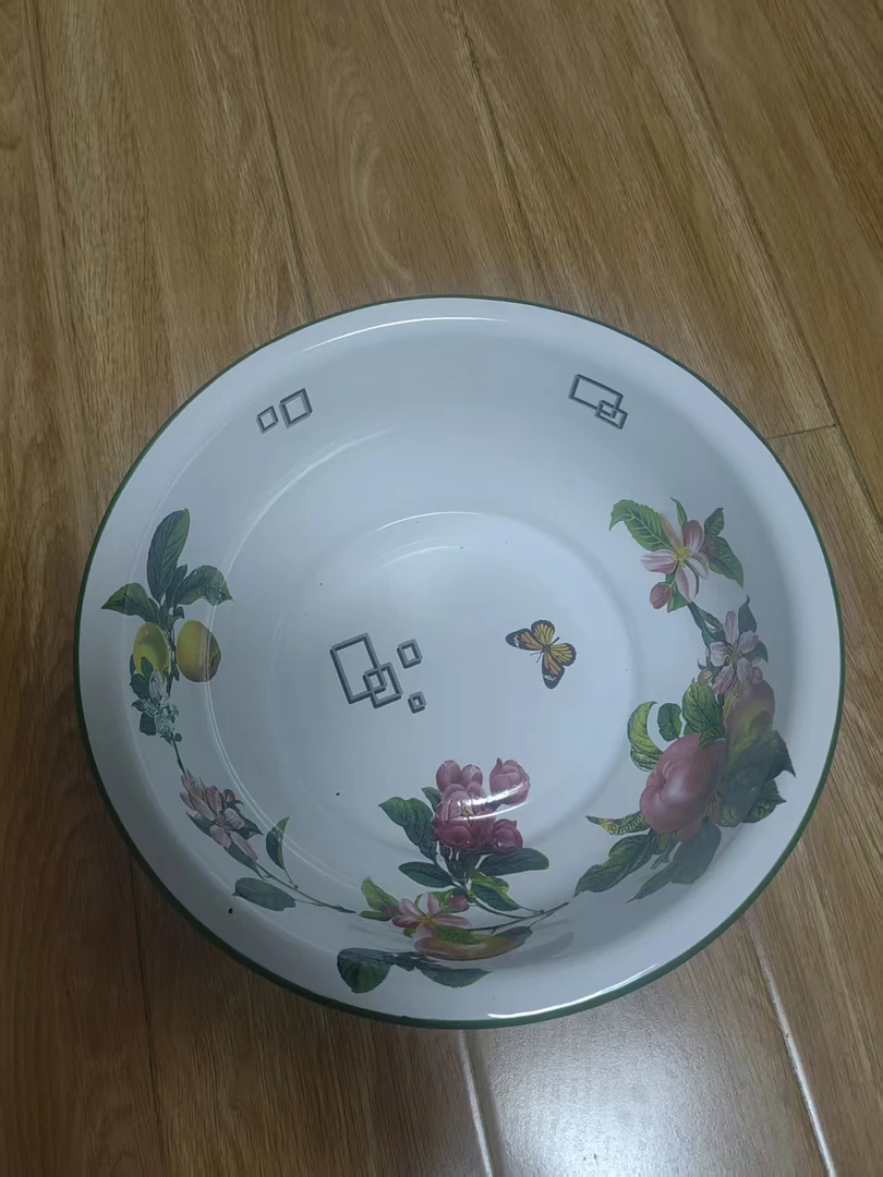 【清库存】加厚珐琅搪瓷洗手盆洗脸盆洗菜盆和面盆30cm