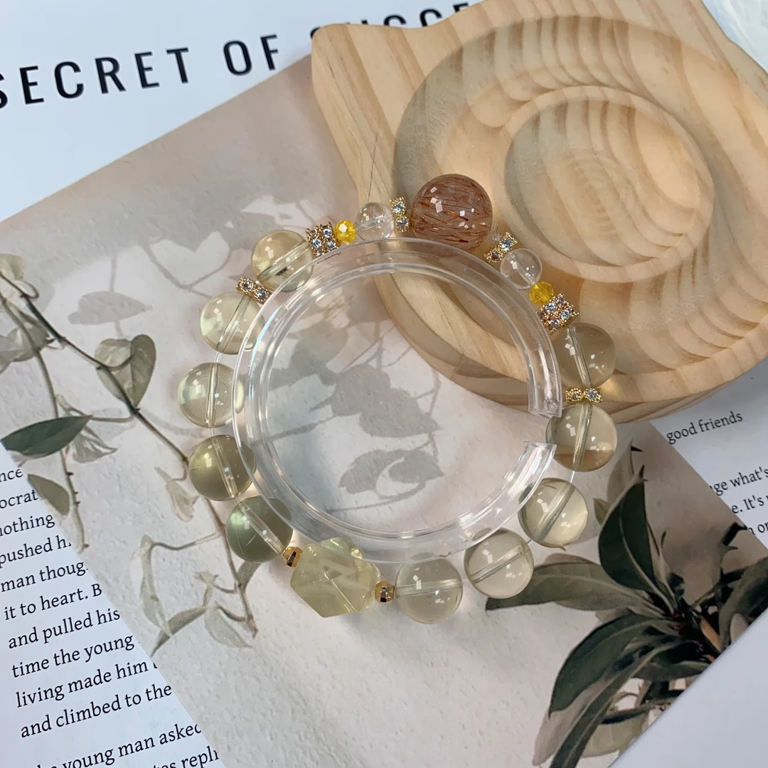 （拍2单）柠檬黄水清透轻奢送礼女款时尚手串原创设计ZDYSJ00542