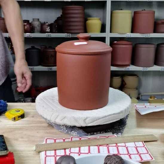 紫砂茶叶罐处理一斤装清水红泥9745