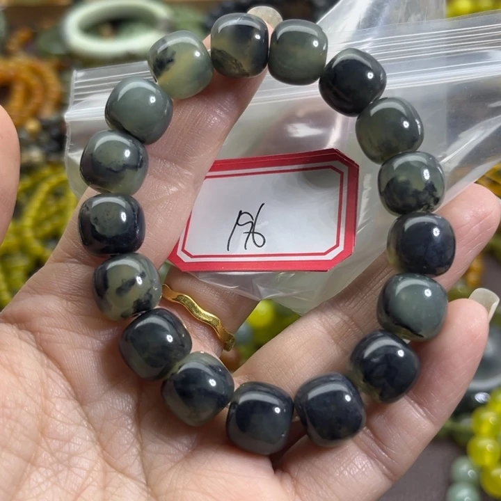 蛇纹石玉未镶嵌手链