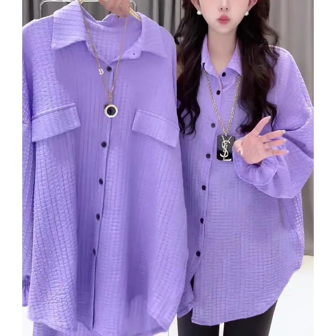 时尚设计感小众长袖衬衫女2025新款春秋高级感显瘦质感宽松衬衣