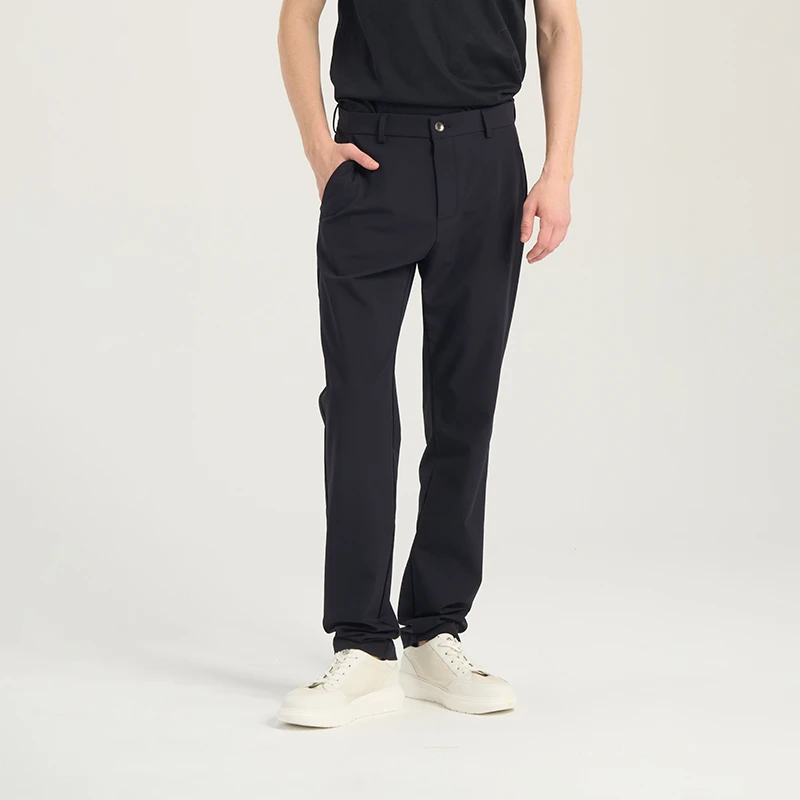 RARE威雅男裤25春夏新款藏青色四面弹力立体剪裁舒适商务休闲裤