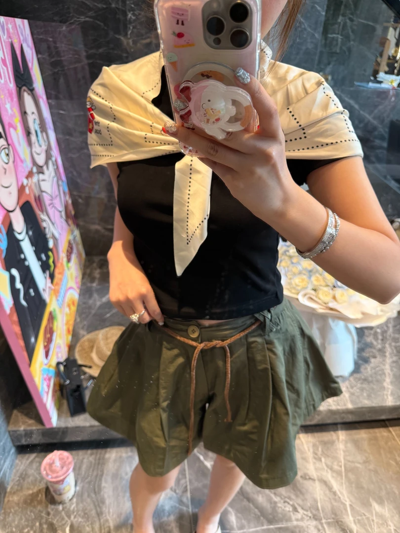 可爱多功能KT丝巾