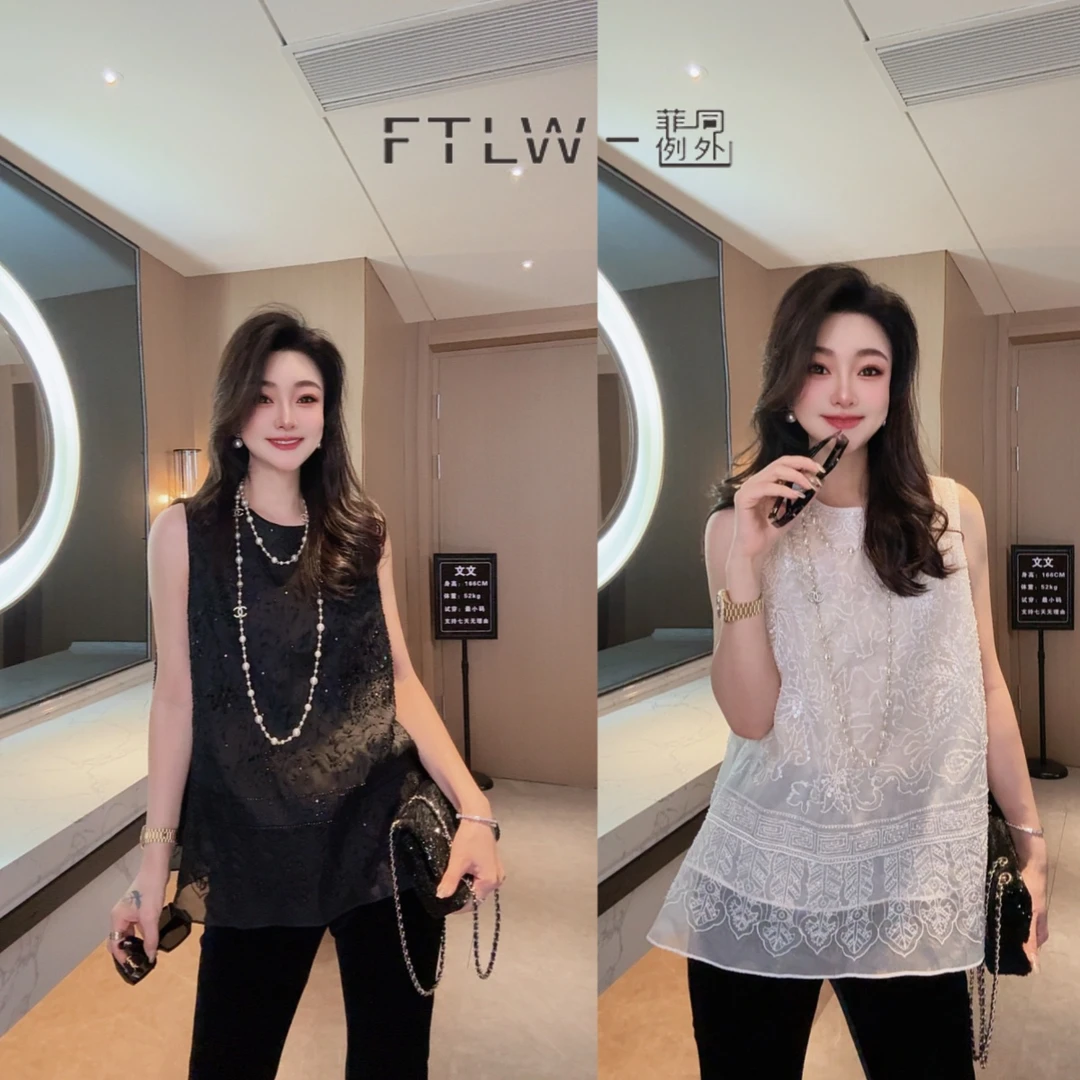 板熙FTLW-【浅唱风吟】时尚流行修身百搭打底无袖小衫-3534