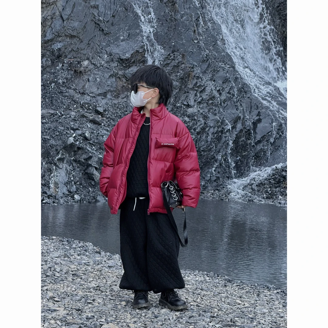 现货THE LUHAN 【恭喜发财】冬季新款儿童红色90鸭绒羽绒服24643