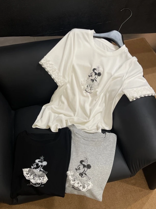 KW【卡通米奇】南油欧货设计师款女装时尚休闲百搭上衣T恤