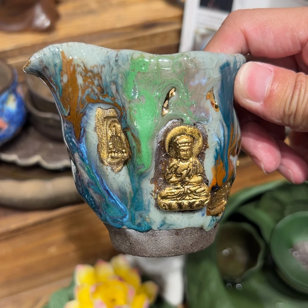 复古风格老陶泥系列茶盘茶具摆件