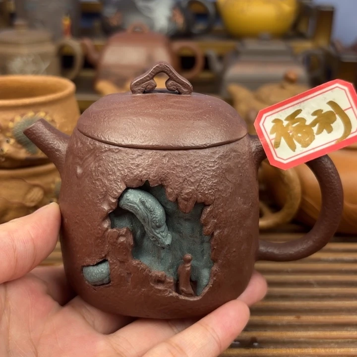 茶壶紫砂寻龙问道原矿老紫泥200c