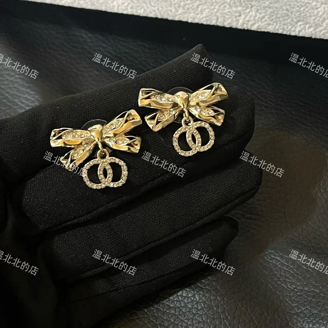 铜合金耳饰 ED036耳钉 蝴蝶流苏耳坠气质轻奢时尚百搭复古小众