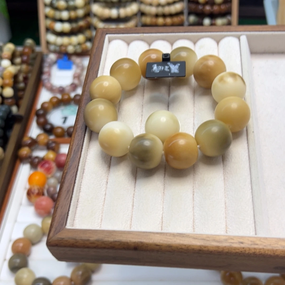 菩提根/象牙果手串卡21苹果干磨瑕疵