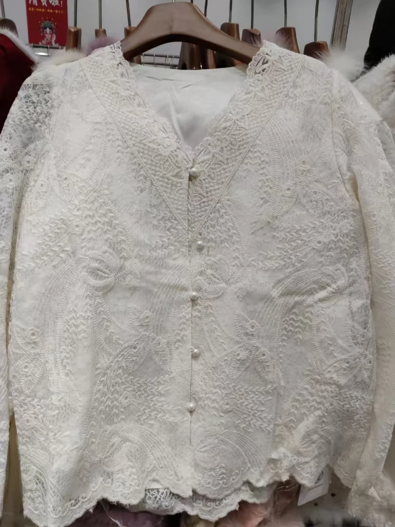 8223#V领高货衬衣