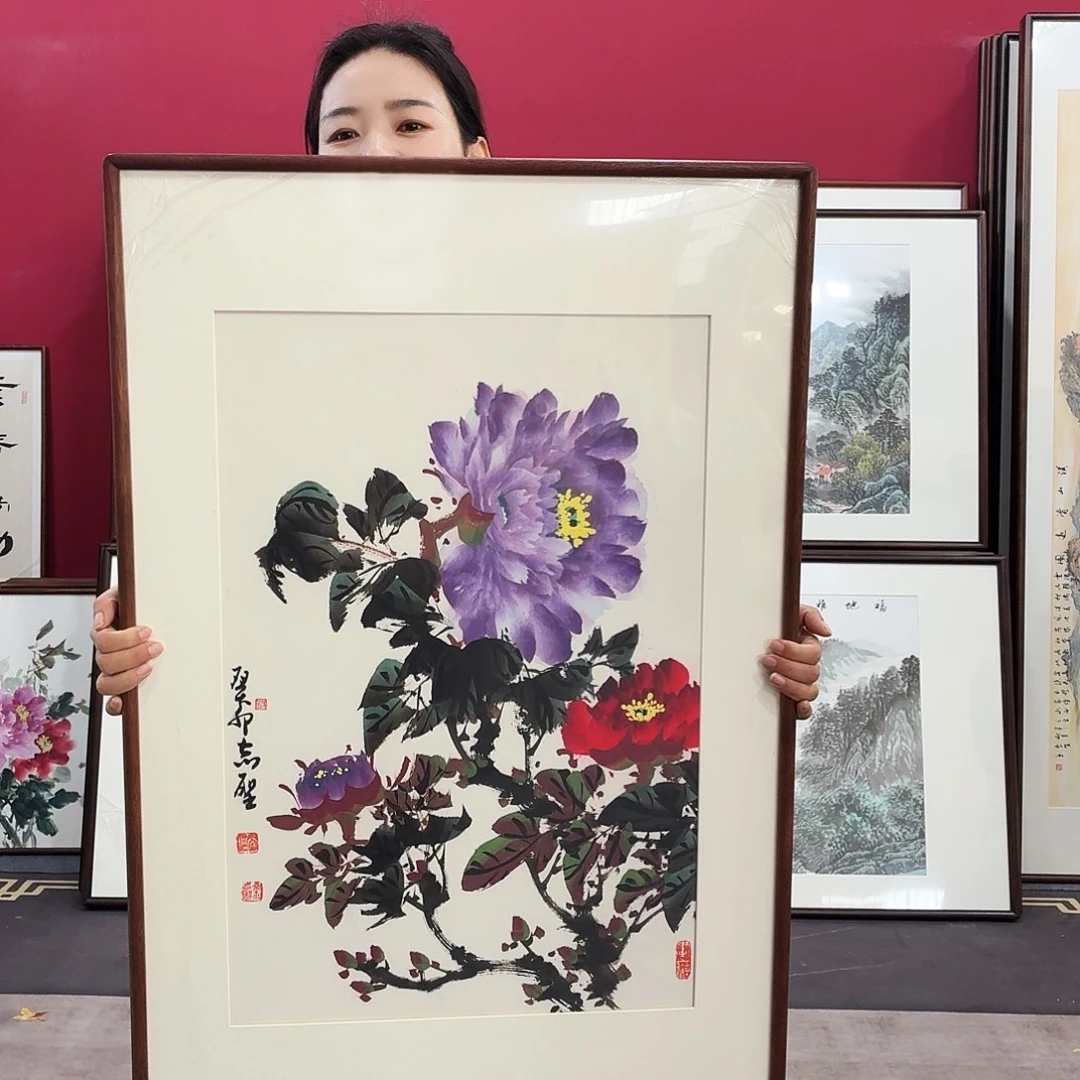 国画手绘作品90-60尺寸