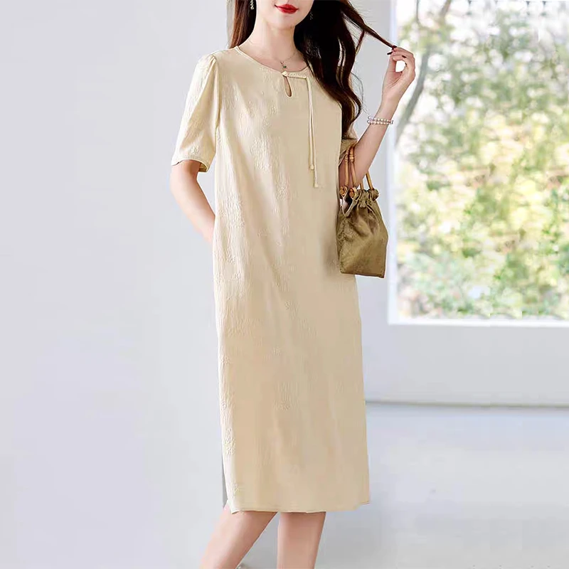 XY7218女士桑蚕丝连衣裙