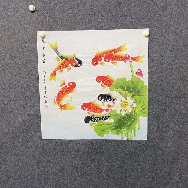 国画四尺斗方工笔花鸟一幅