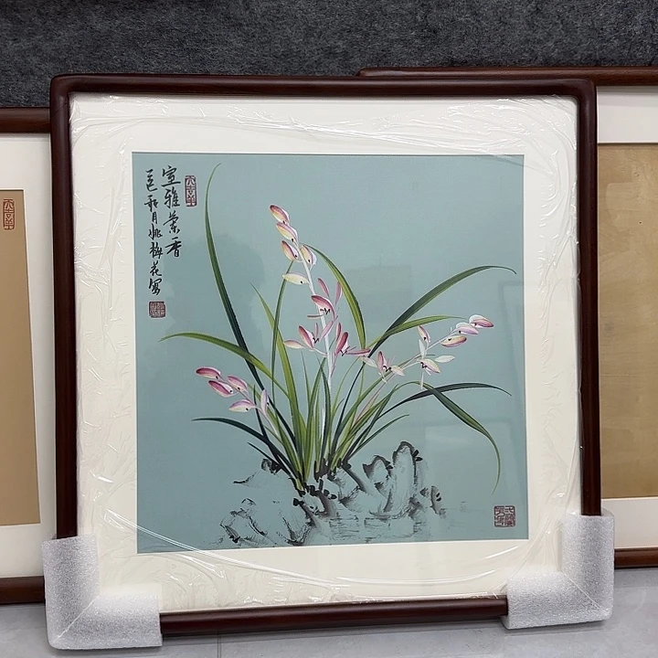 国画国画立体兰花