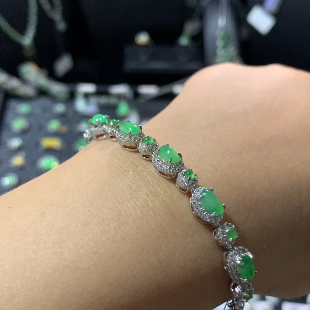 翡翠戒指银S925镶嵌