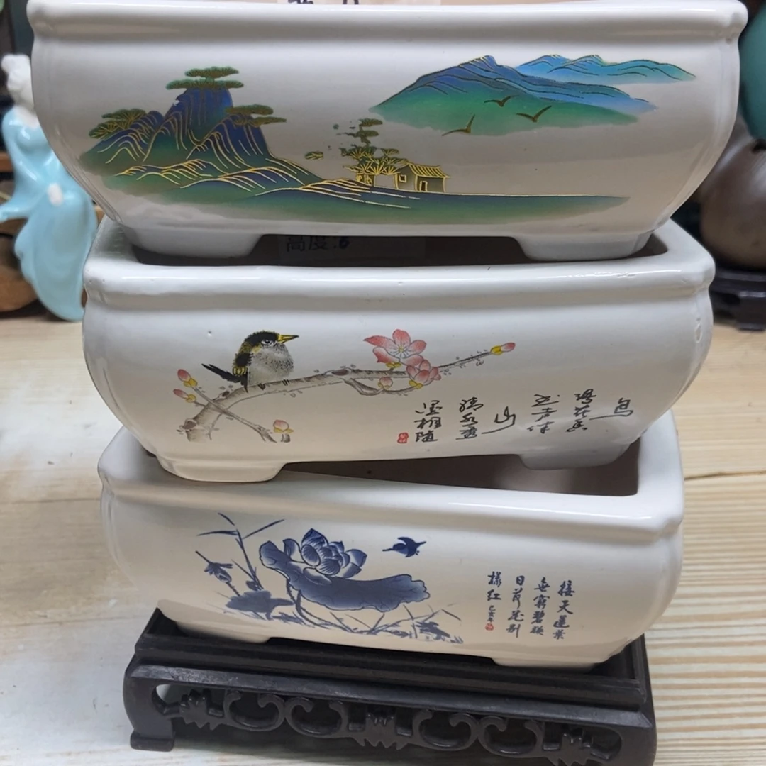 瓷片陶瓷花盆陶瓷艺术
