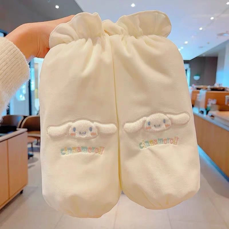 袖套女2025新秋冬可爱玉桂狗学生办公羽绒服防耐脏护袖毛绒套袖头