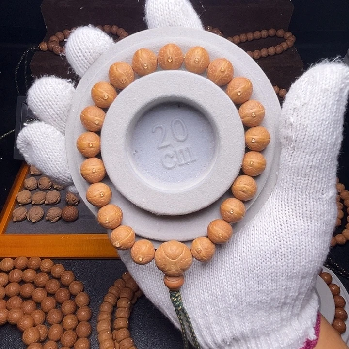 手串凤眼菩提12mm实心玉化皮