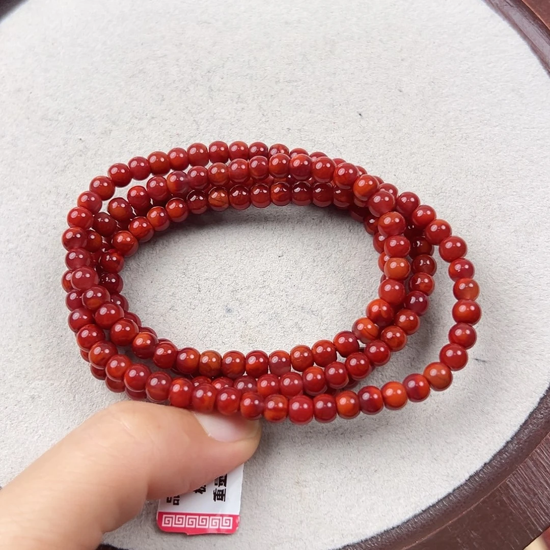 未镶嵌多圈南红玛瑙