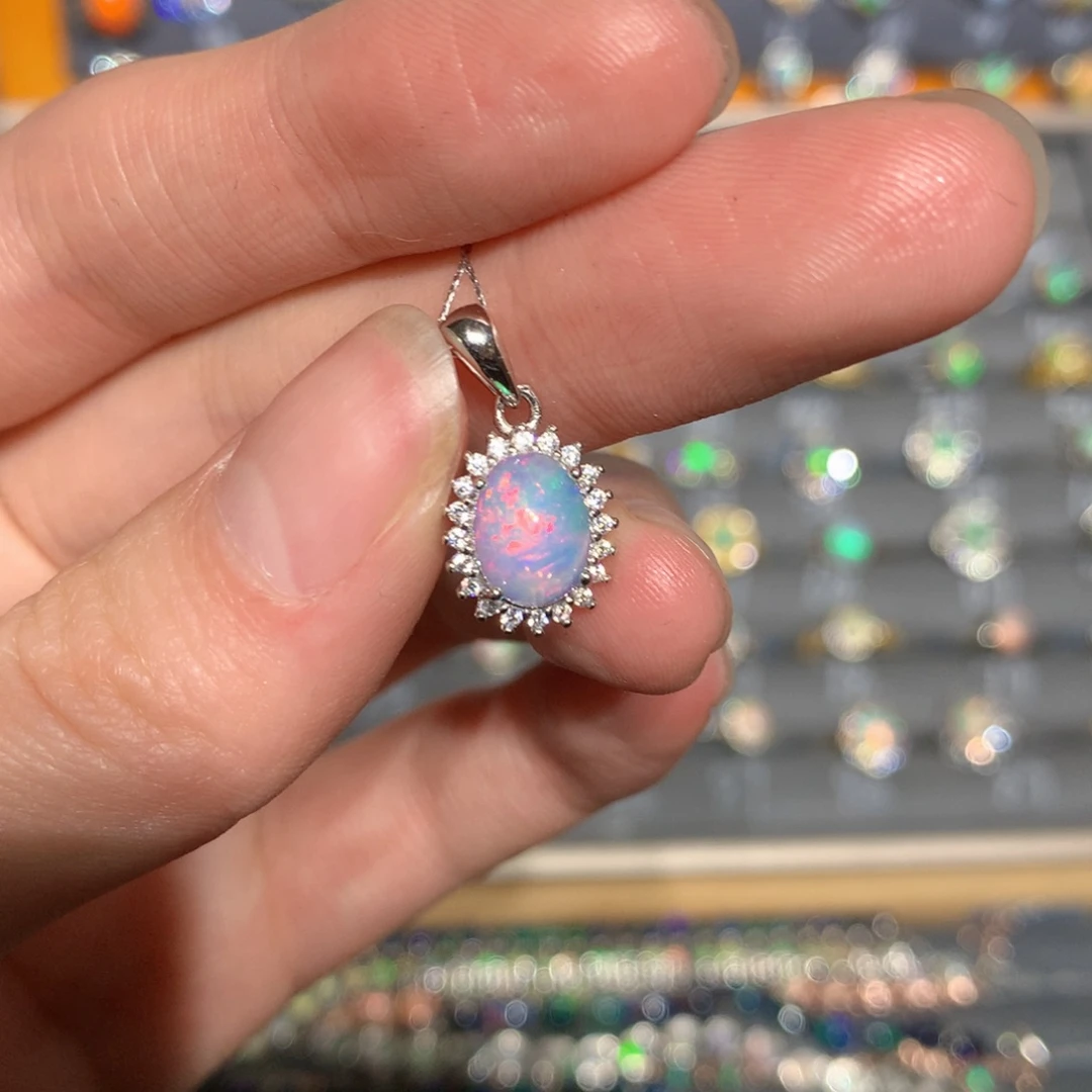 银S925镶嵌欧泊戒指t