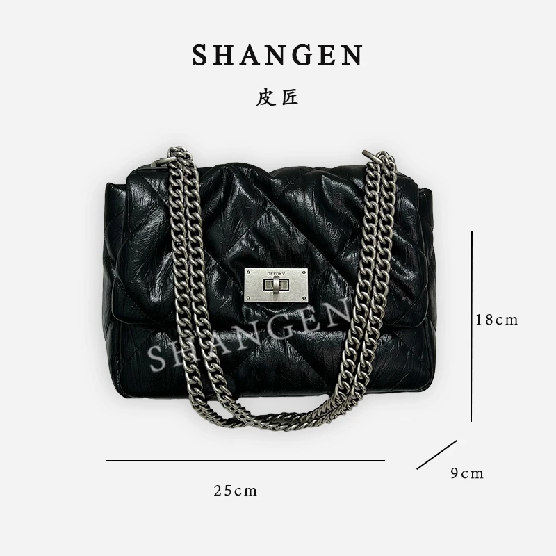 【南沙瑞熙】ZT-D7176-黑色-轻奢时尚女士新款单肩斜挎包