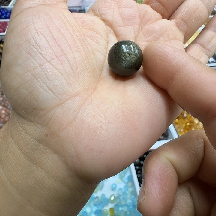 未镶嵌手链水晶金耀石单珠16mm