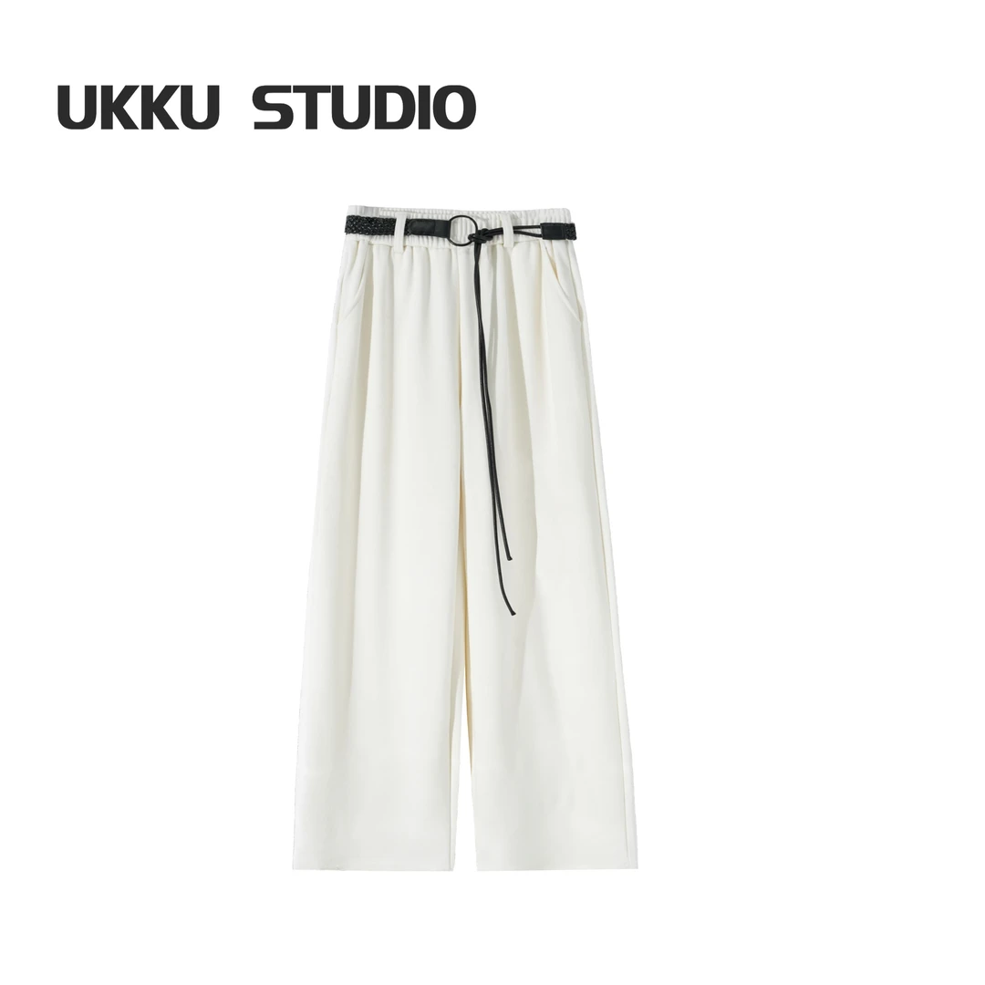 【珊珊】松紧腰松紧腰腰带直筒裤 PT253C53001T