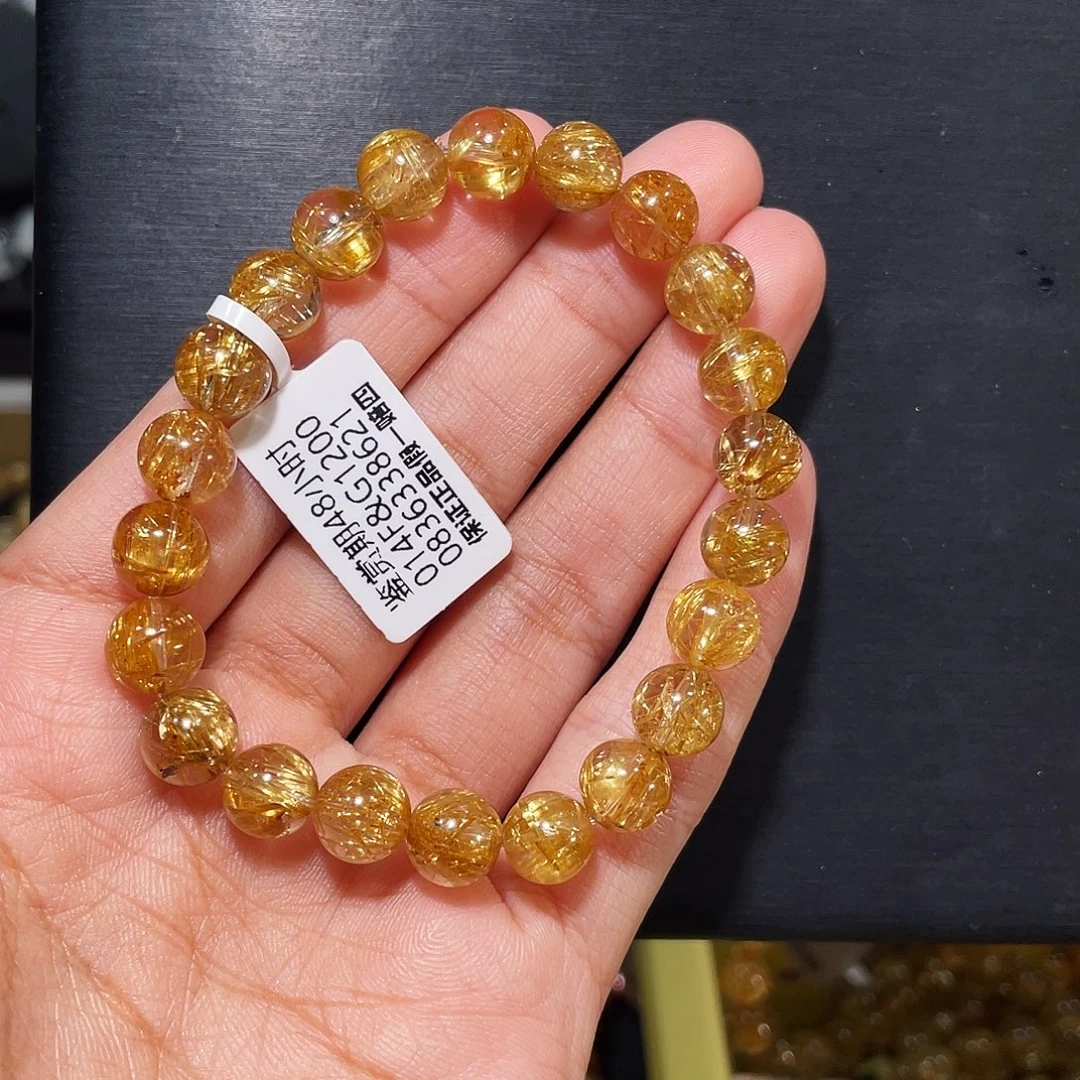 未镶嵌发晶手链高品火树银花发晶8mm