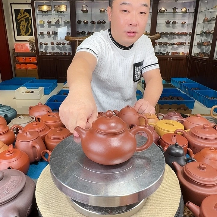 茶壶紫砂容天朱泥