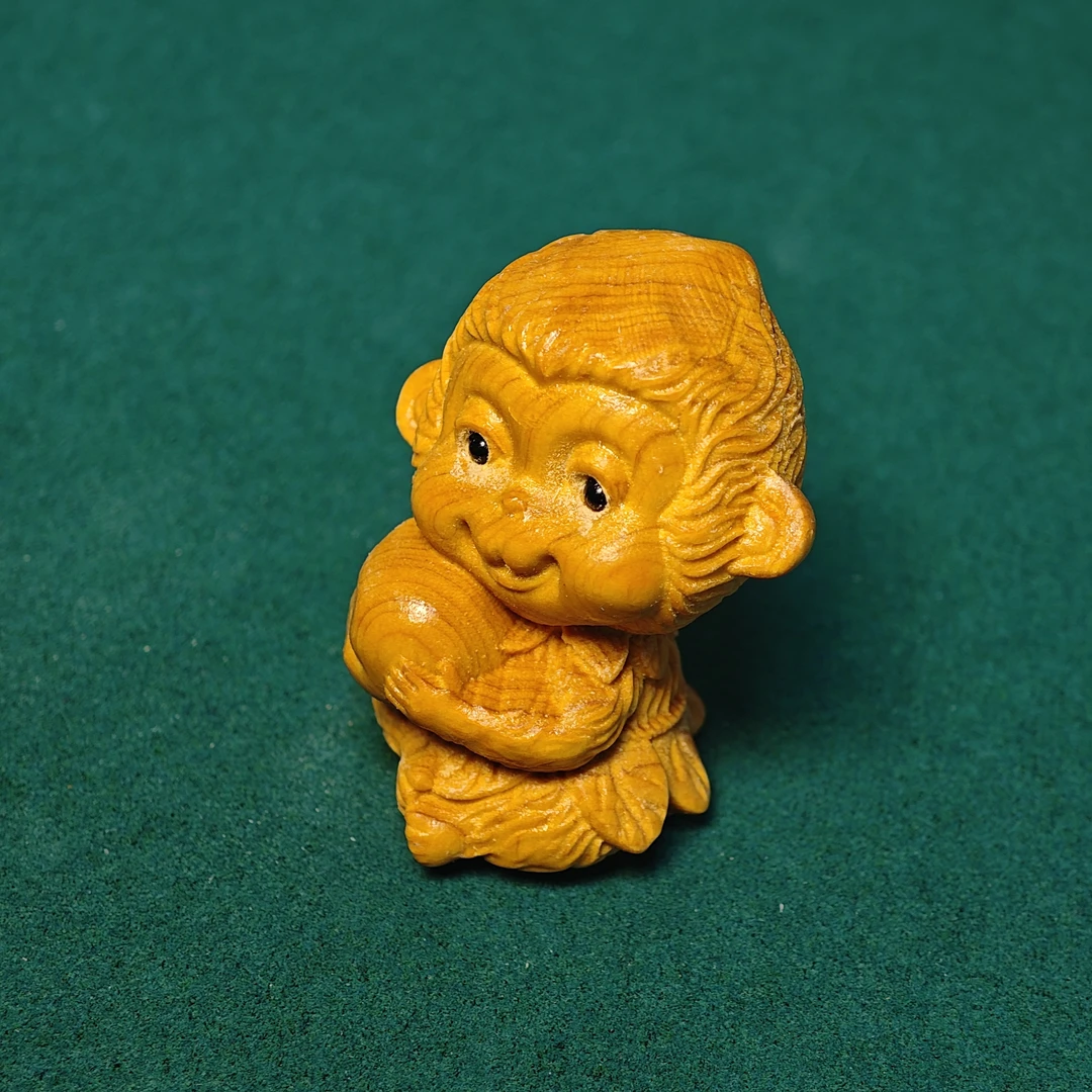 {0392}崖柏摆件可爱十二生肖“猴”原生态纯天然精工制作桌搭摆件
