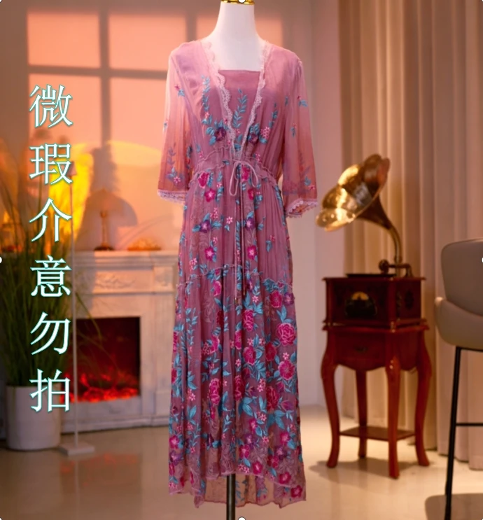 【微瑕】桑蚕丝高定时尚气质减龄连衣裙 gp061b