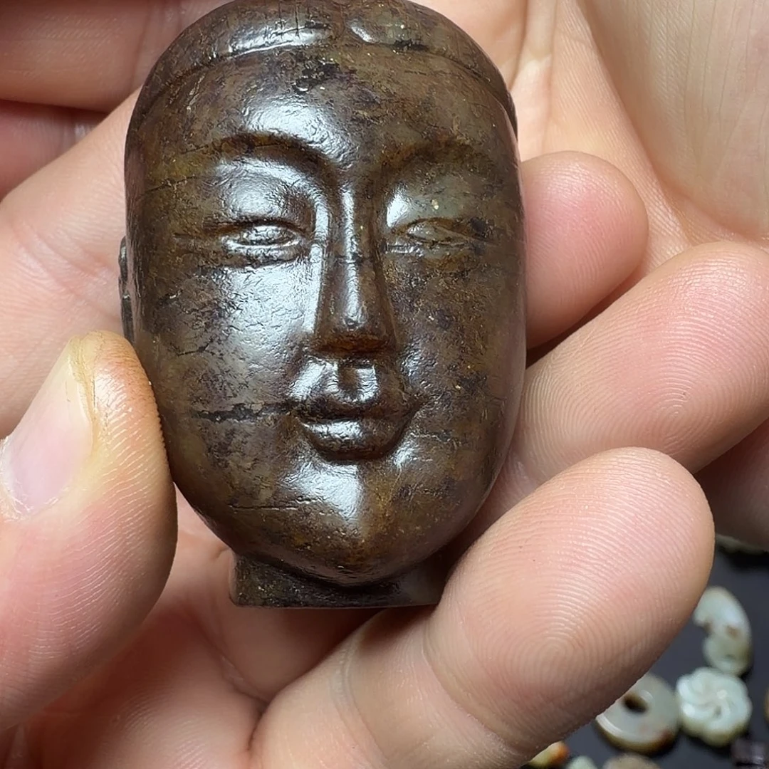 缠***盘和田玉（糖玉）未镶嵌挂件