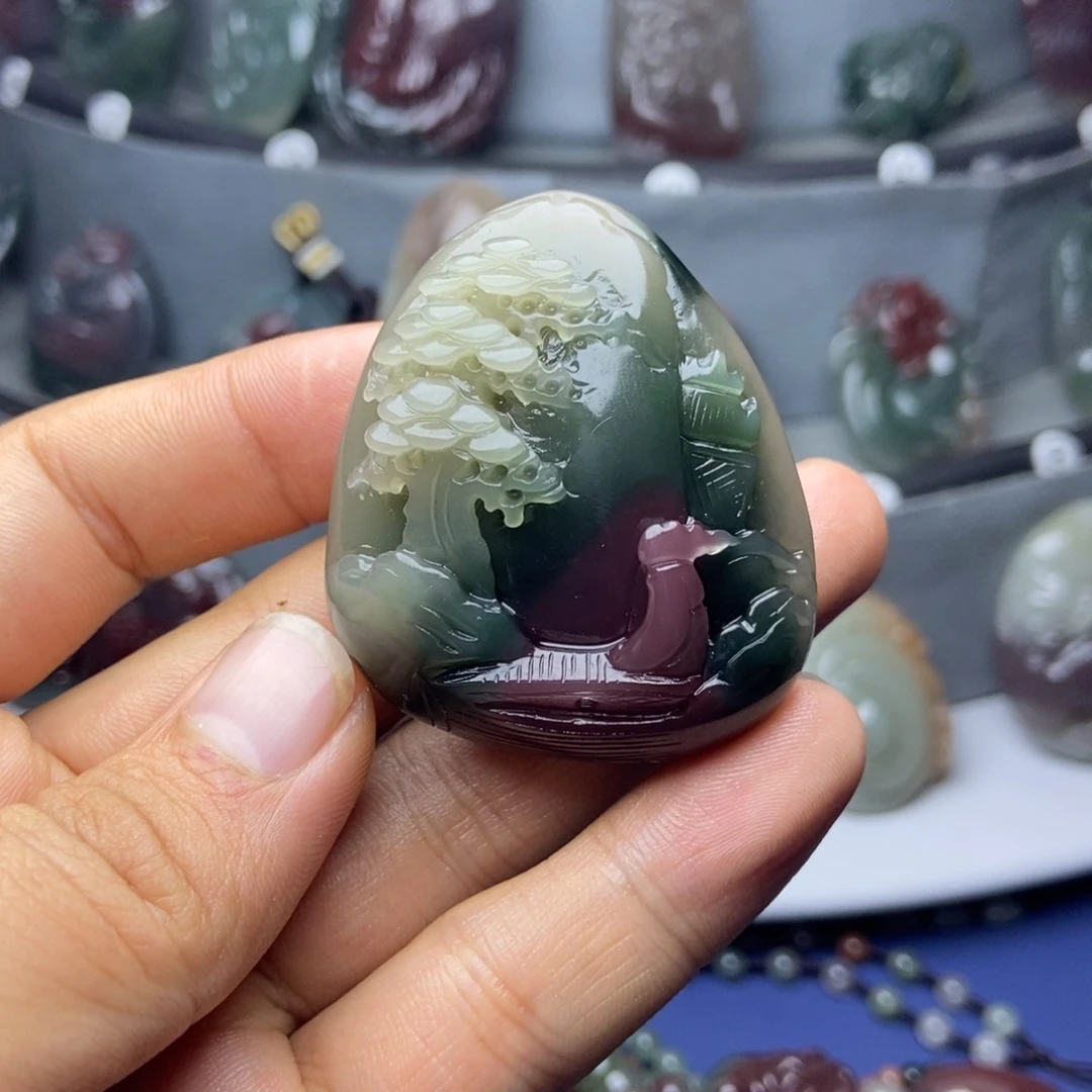 景***玛瑙/玉髓未镶嵌颈饰