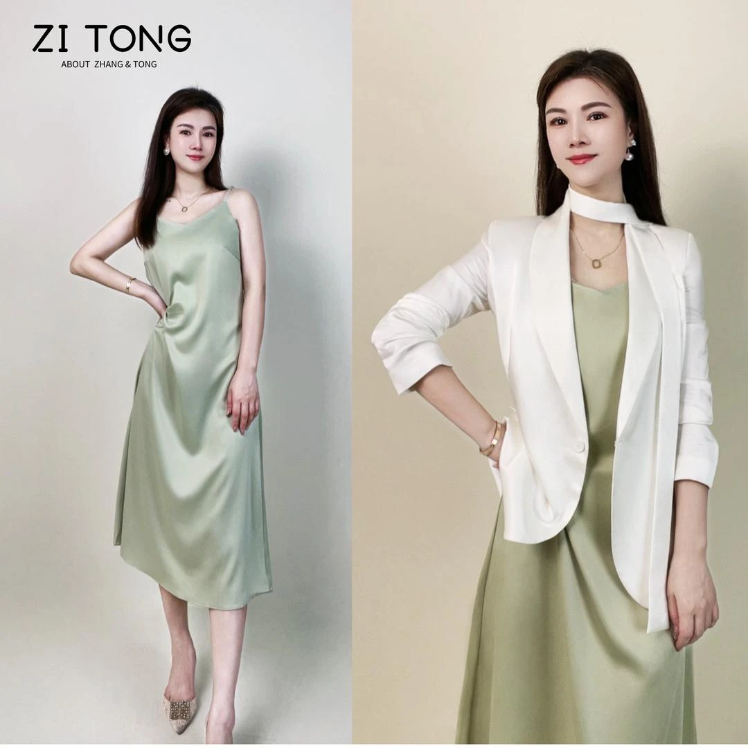 律动莫兰迪2024新款修身显瘦女装连衣裙内搭连衣裙气质收腰遮肚