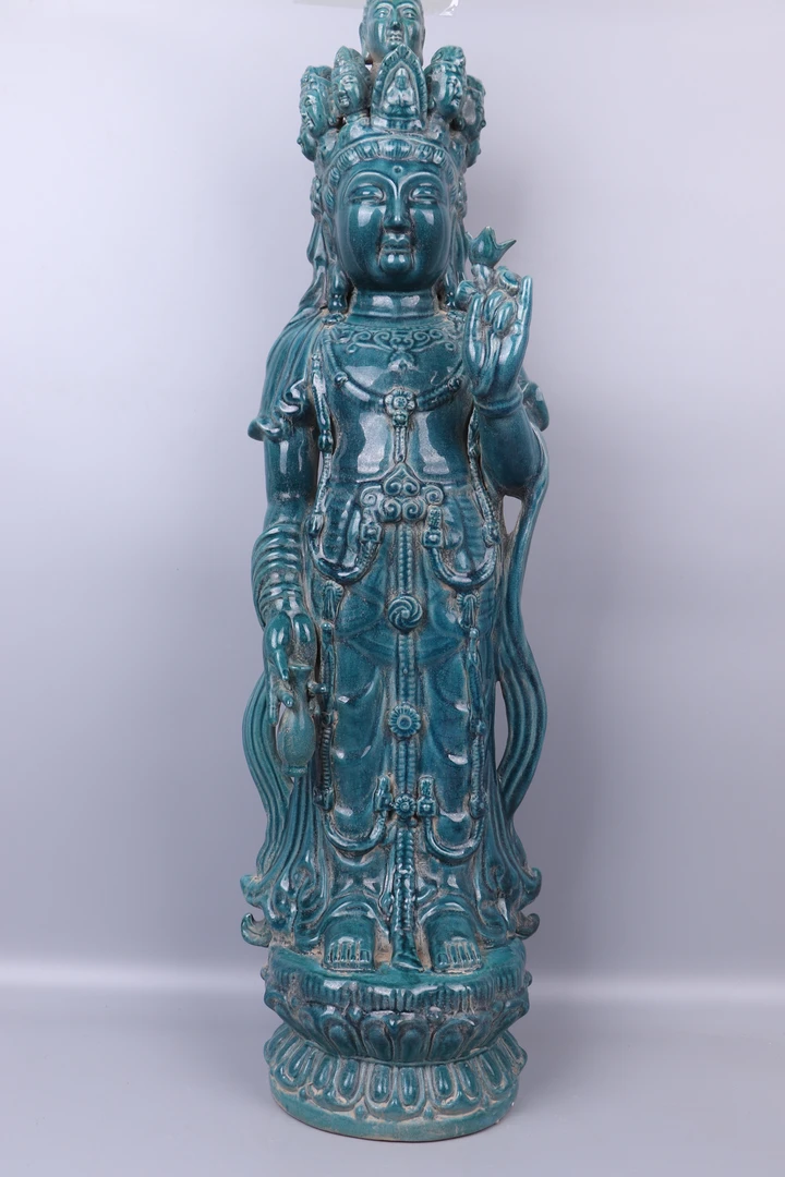 柴瓷大件人物塑像