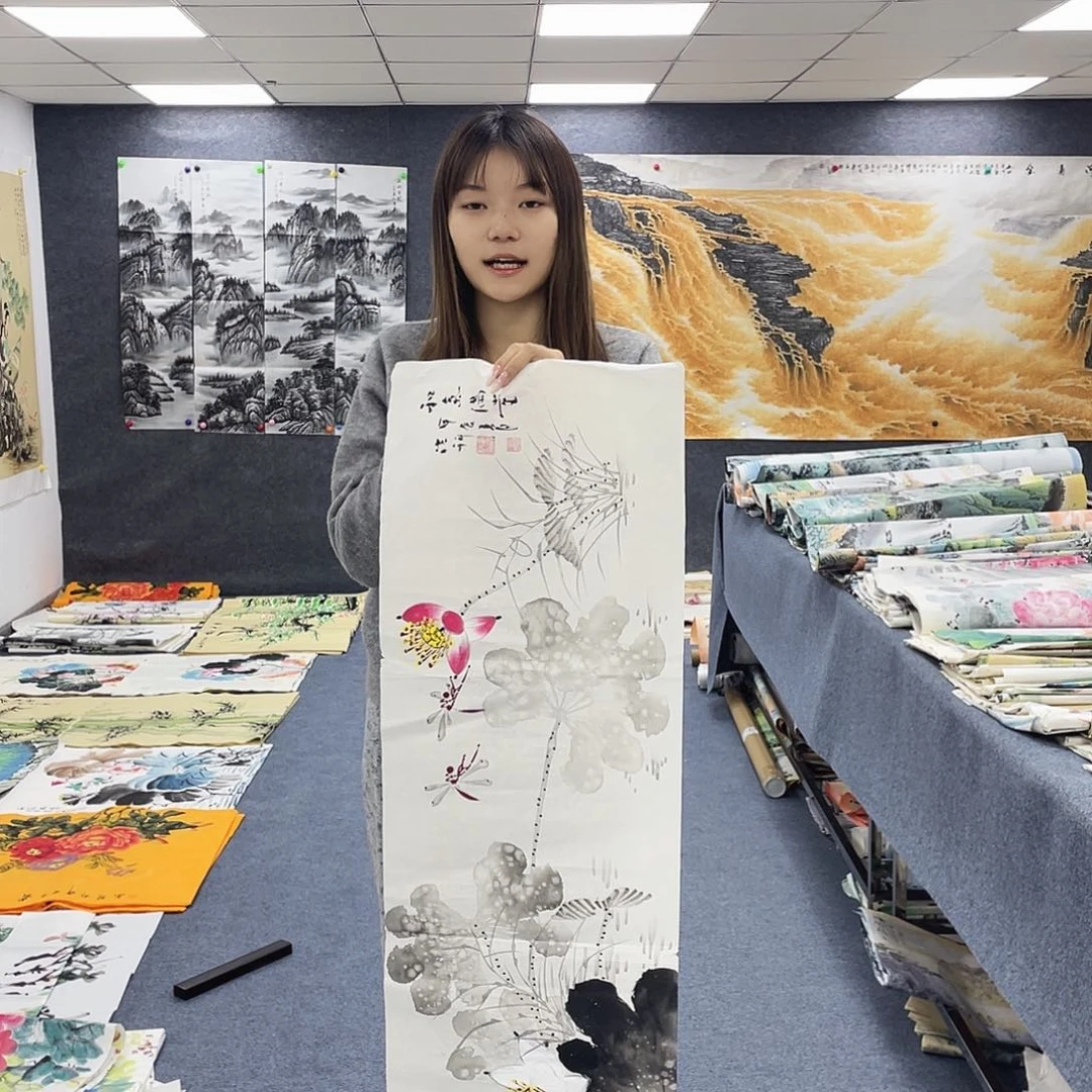 国画作品小姐姐放漏…