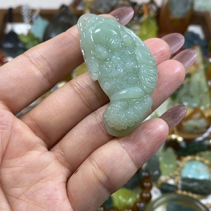 未镶嵌蛇纹石玉手把