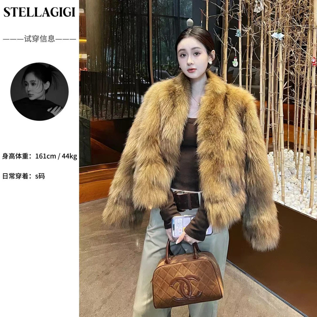 SG / 郭幂幂 AW 新年战袍！流光琥珀狐狸毛晕染皮草WT-20242388