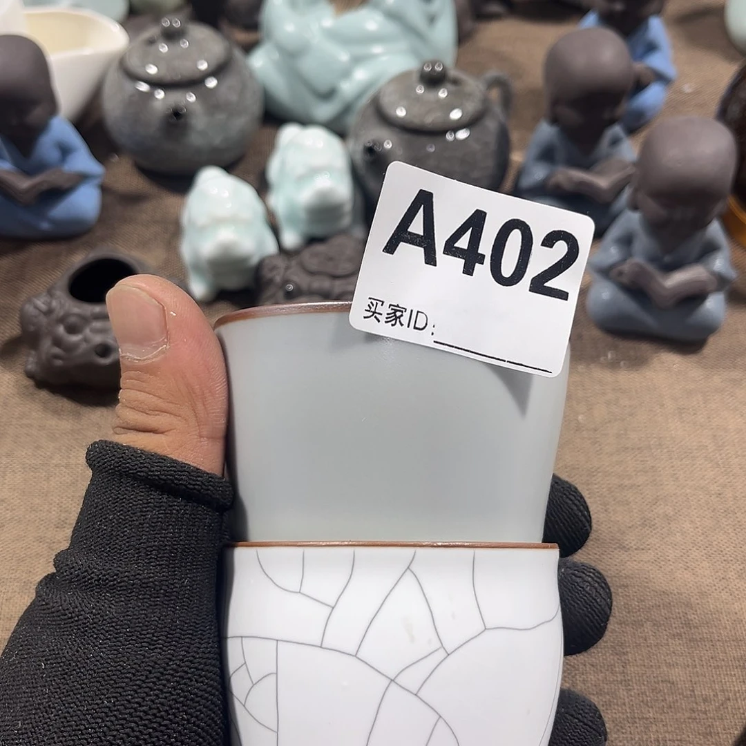 直***间瓷片茶摆件工艺品摆件666