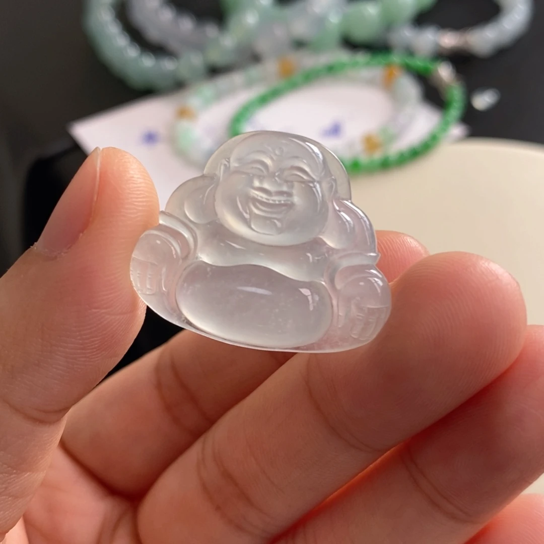 翡翠未镶嵌手链佛公