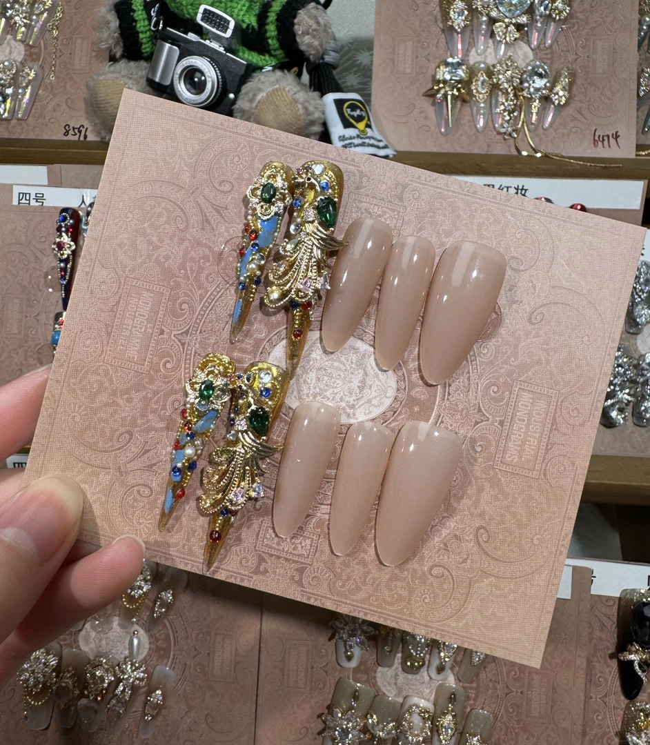 金丝雀嬛嬛护甲贵妃甲高级中式国风凤冠霞帔穿戴甲