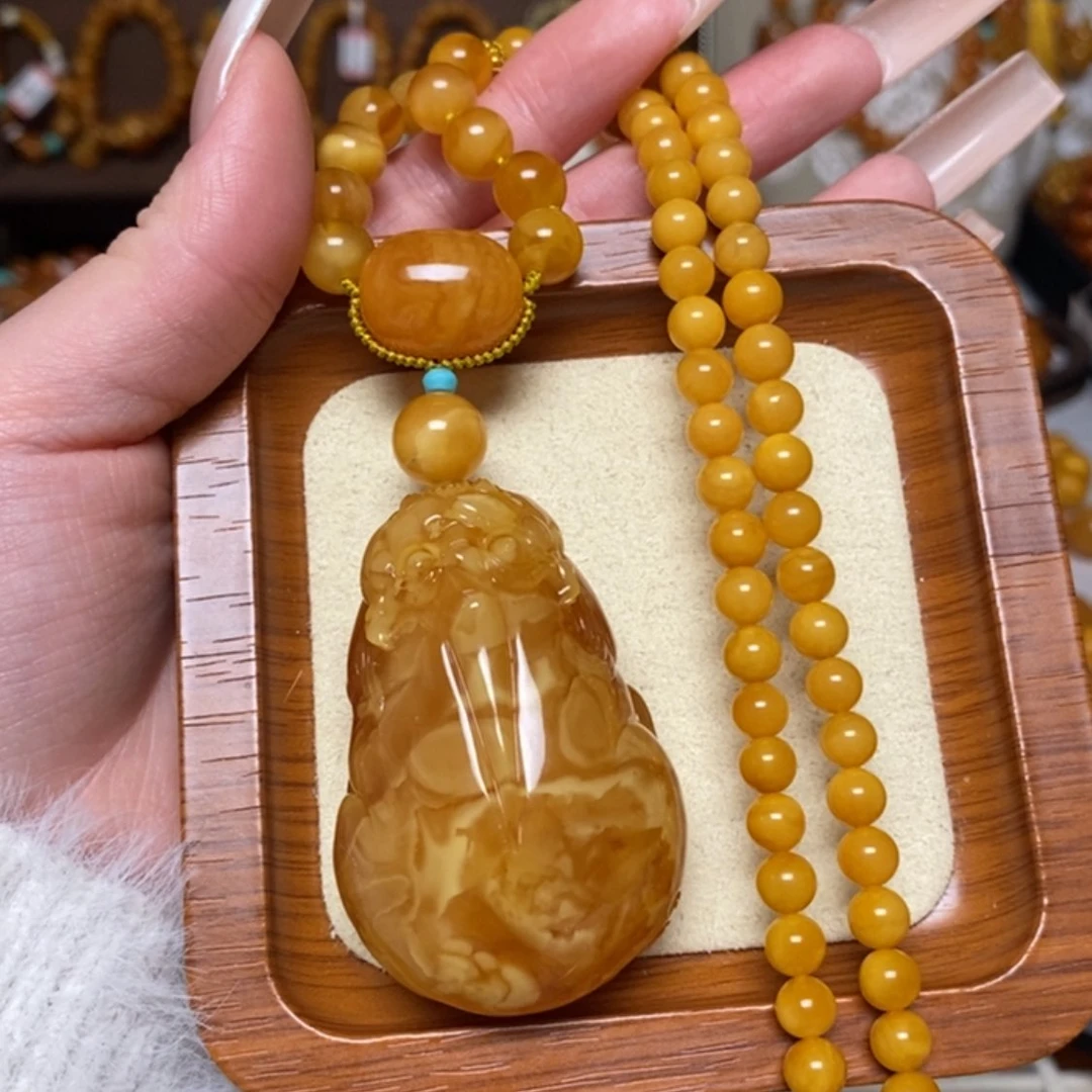 【闪购商品】蜜蜡颈饰未镶嵌项链