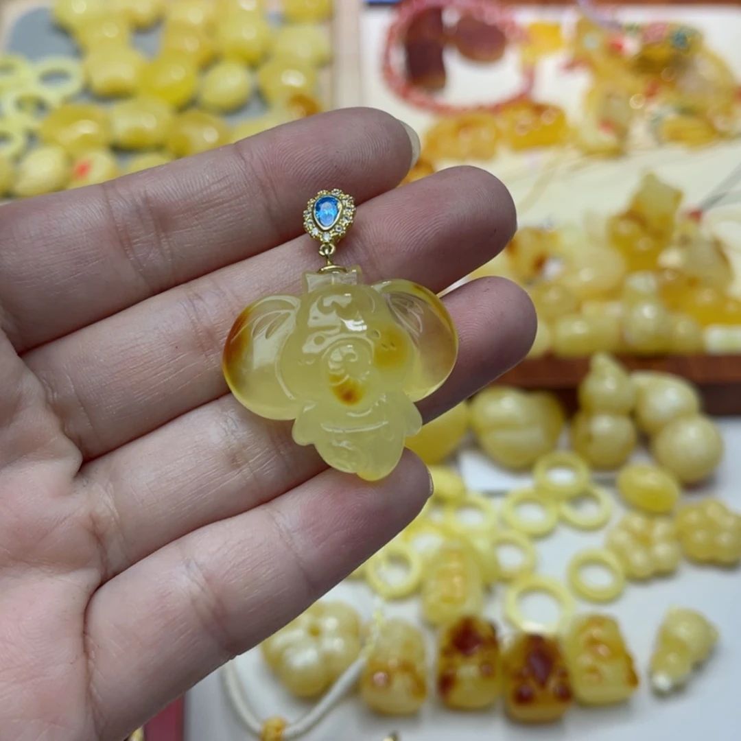 【闪购商品】蜜蜡裸石银S925镶嵌配饰