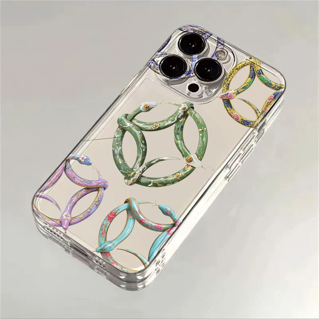 锦绣蛇年适用iPhone16小米15华为苹果14promax手机壳创意防摔创意