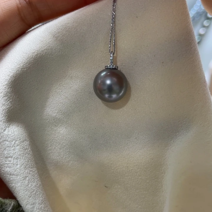 海水珍珠吊坠(不含链)18K金镶嵌